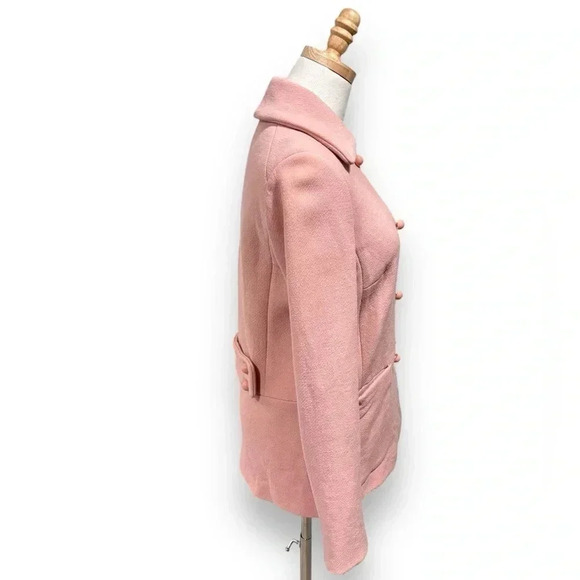 J. Crew Lady Day Coat in Italian Double-cloth Wool Pastel Rose Pink Size 6 - Picture 4 of 10